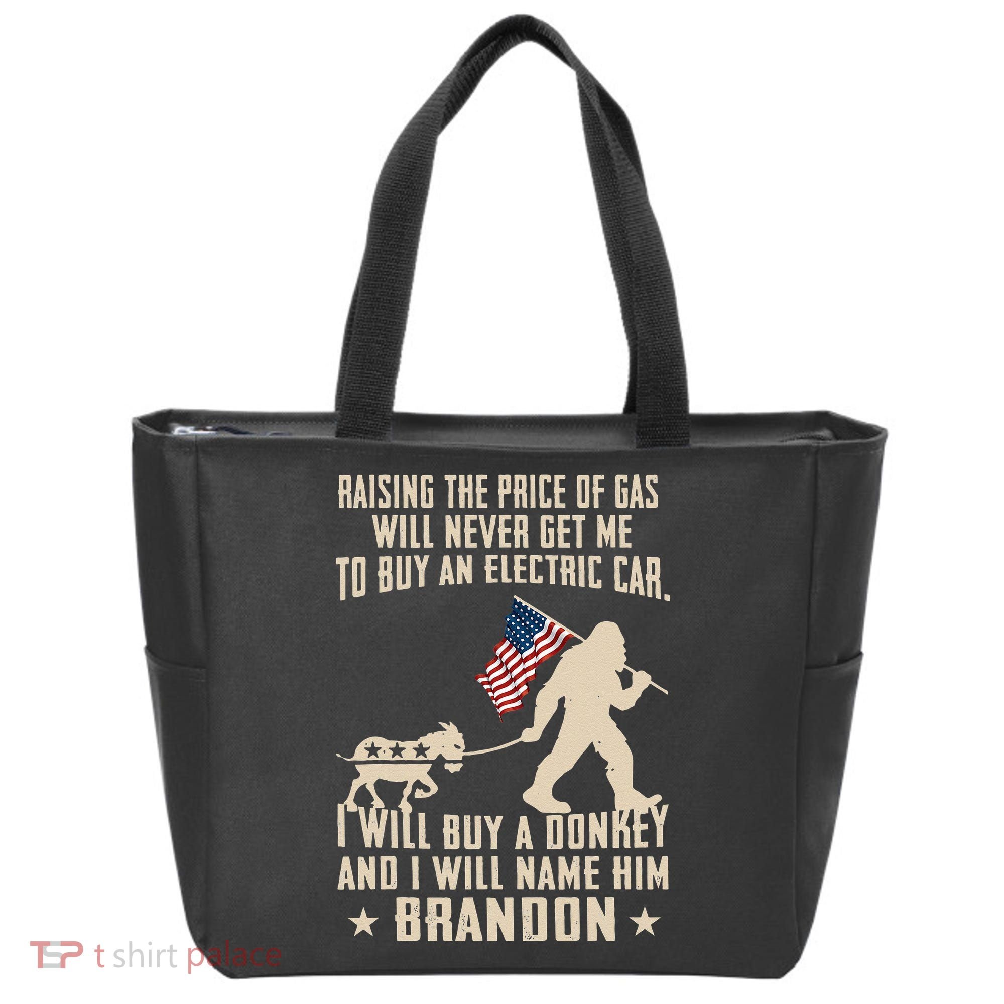 Donkey Pox Destroying America Funny Bigfoot Anti Biden Tote Bag