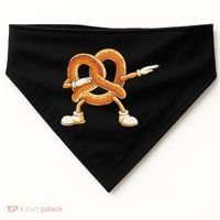 Dabbing Pretzel Dab Pretzel Dancing Pretzel Birthday Party USA-Made Doggie Bandana thumb 0