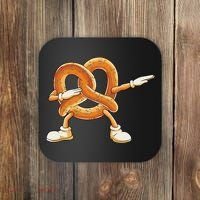 Dabbing Pretzel Dab Pretzel Dancing Pretzel Birthday Party Coaster thumb 0