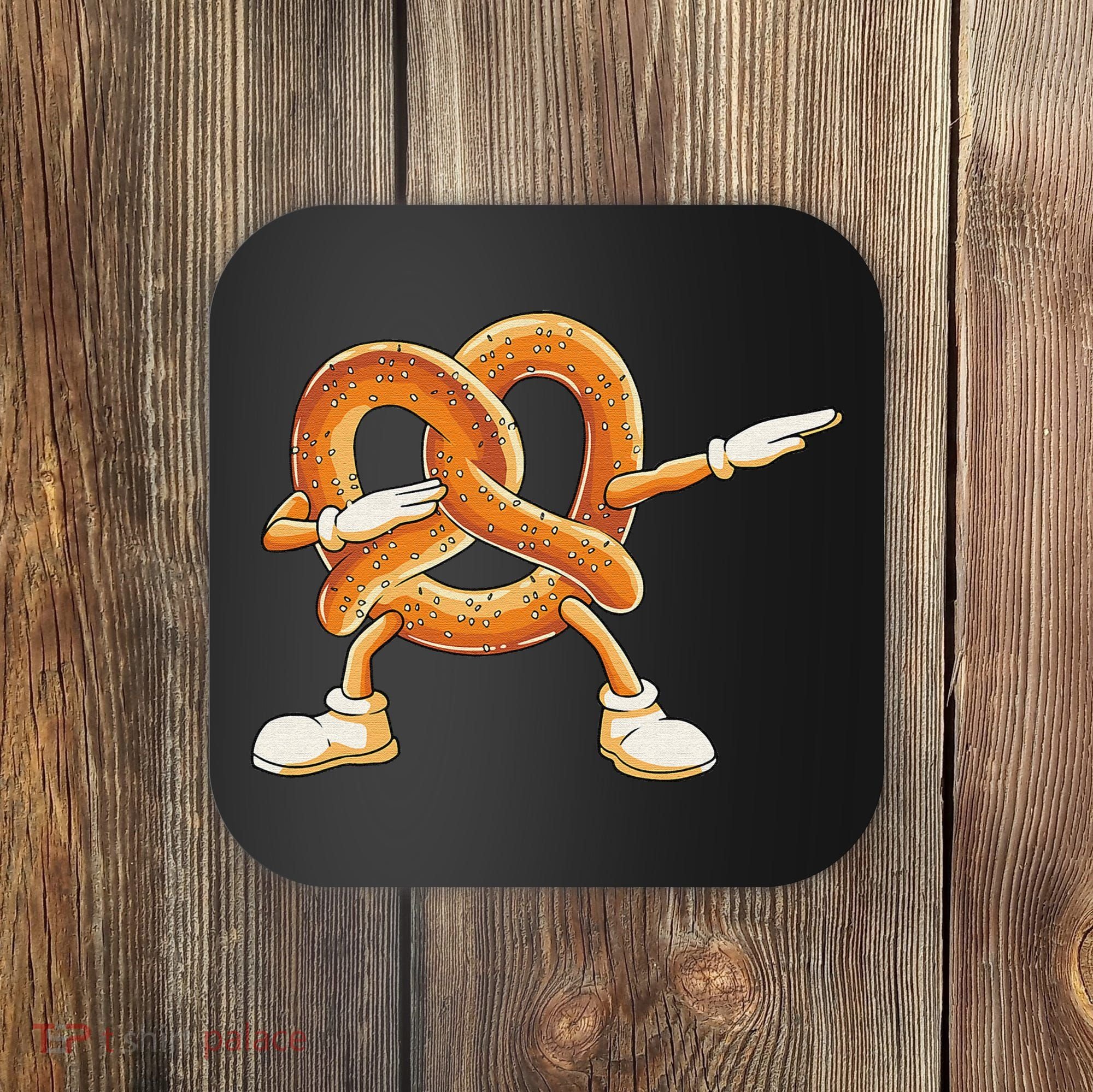Dabbing Pretzel Dab Pretzel Dancing Pretzel Birthday Party Coaster