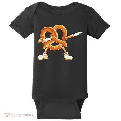 Dabbing Pretzel Dab Pretzel Dancing Pretzel Birthday Party Baby Bodysuit