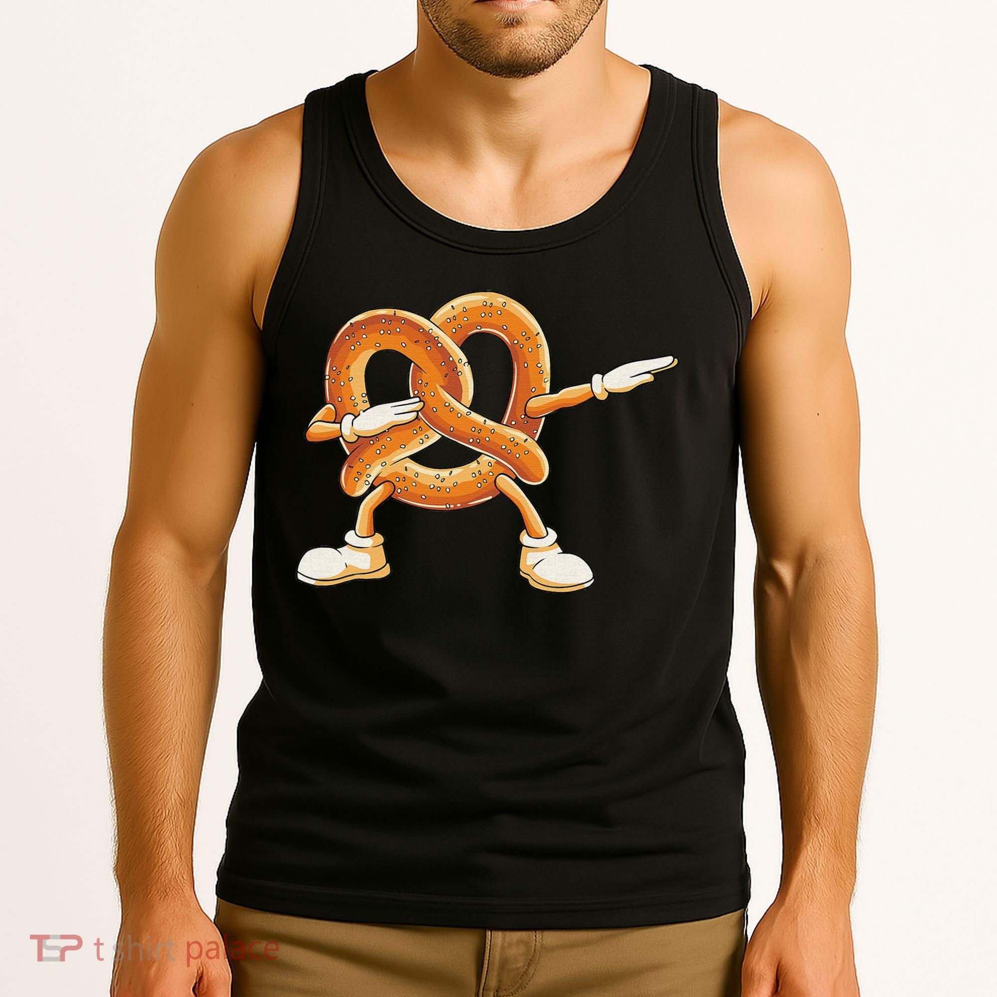 Dabbing Pretzel Dab Pretzel Dancing Pretzel Birthday Party Tank Top