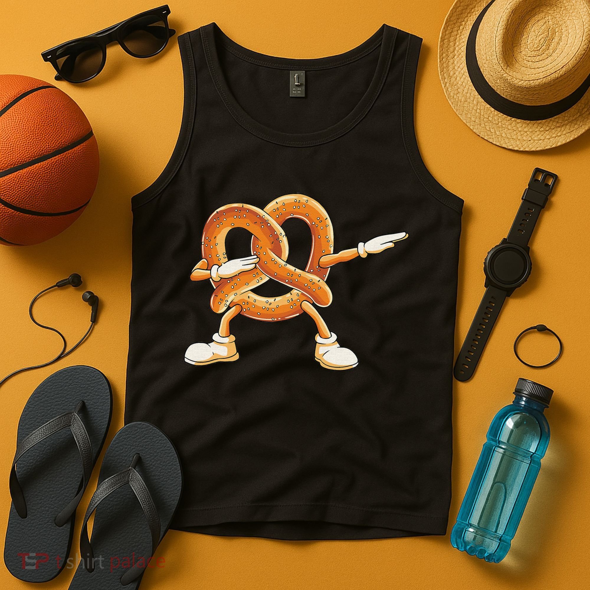 Dabbing Pretzel Dab Pretzel Dancing Pretzel Birthday Party Tank Top