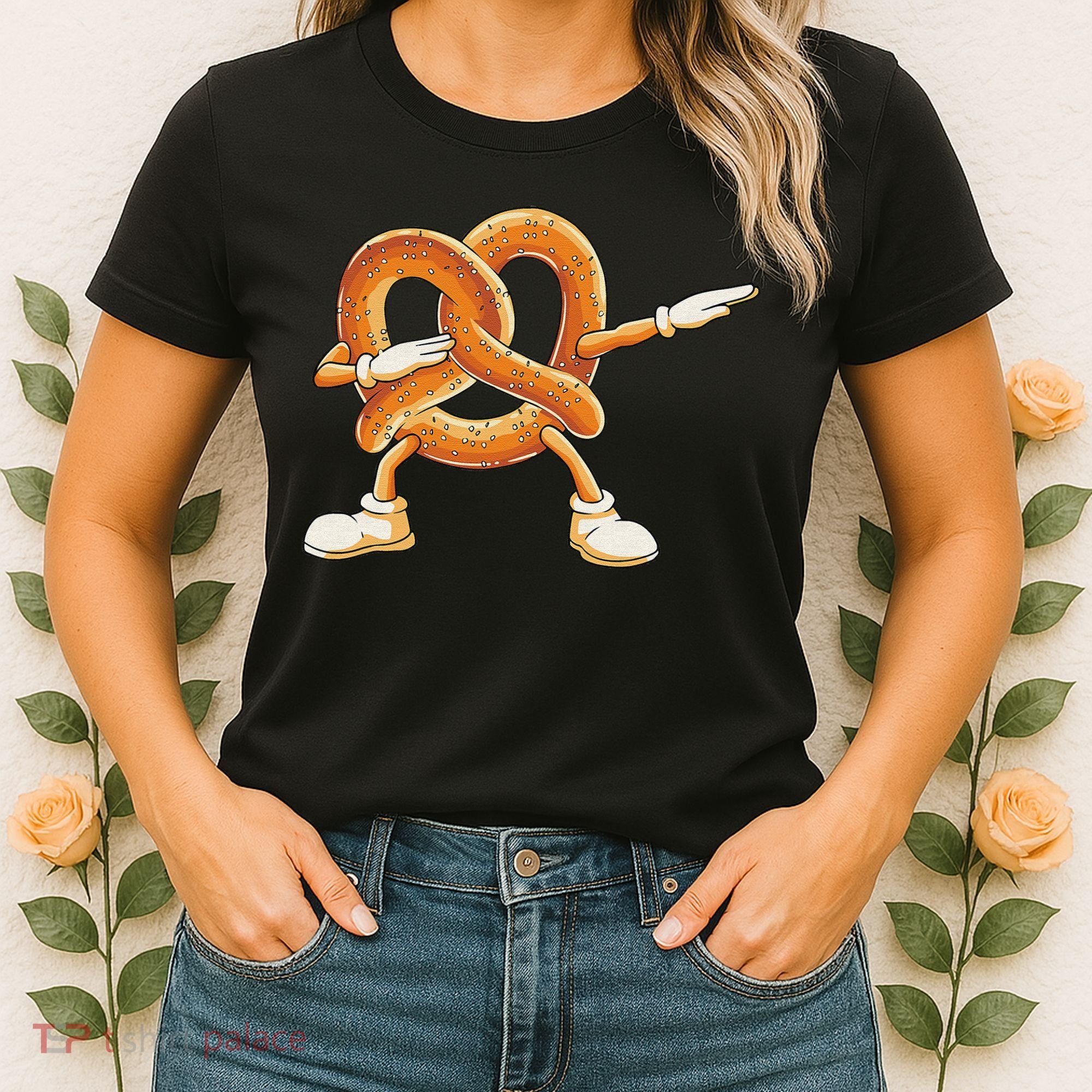 Dabbing Pretzel Dab Pretzel Dancing Pretzel Birthday Party Women's T-Shirt
