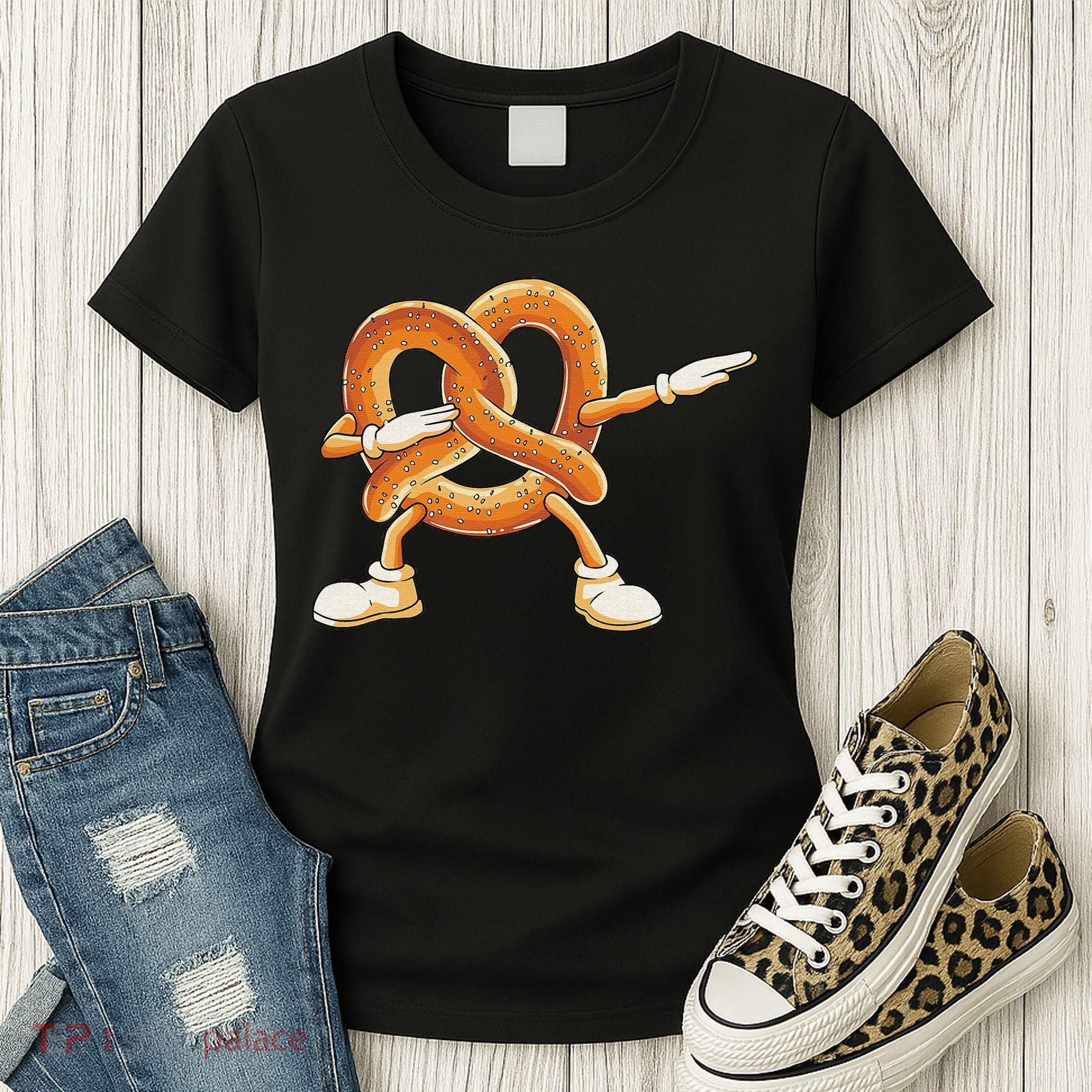 Dabbing Pretzel Dab Pretzel Dancing Pretzel Birthday Party Women's T-Shirt
