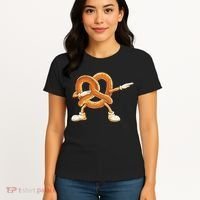 Dabbing Pretzel Dab Pretzel Dancing Pretzel Birthday Party Women's T-Shirt thumb 4
