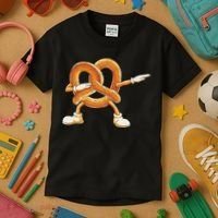 Dabbing Pretzel Dab Pretzel Dancing Pretzel Birthday Party Kids T-Shirt thumb 3