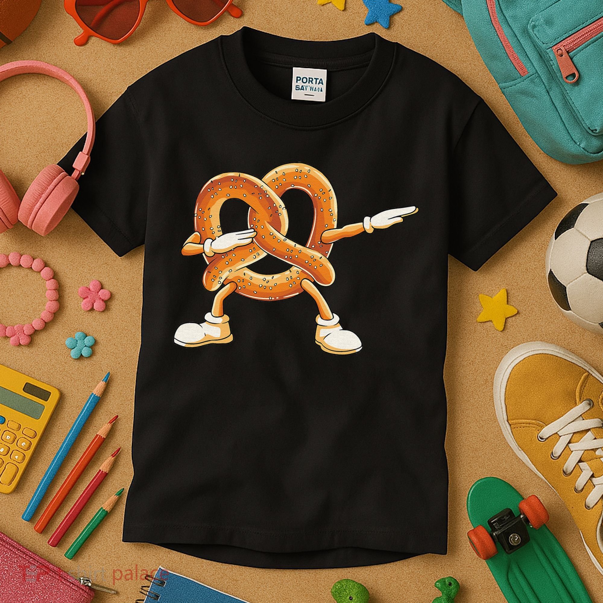 Dabbing Pretzel Dab Pretzel Dancing Pretzel Birthday Party Kids T-Shirt