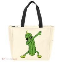 Dabbing Pickle Dancing Cucumber Lover Funny Gifts Tote Bag thumb 0
