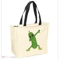 Dabbing Pickle Dancing Cucumber Lover Funny Gifts Tote Bag thumb 2