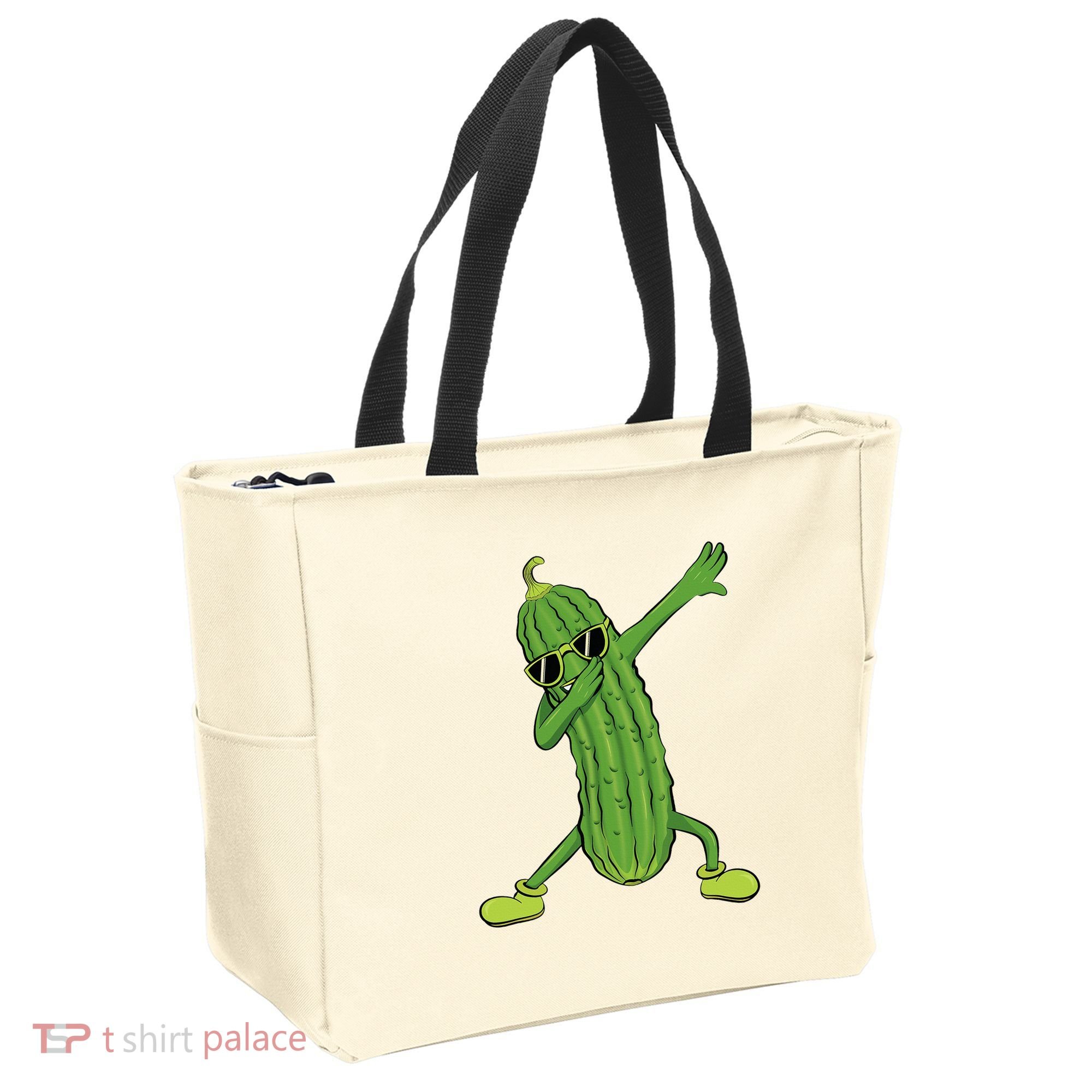 Dabbing Pickle Dancing Cucumber Lover Funny Gifts Tote Bag