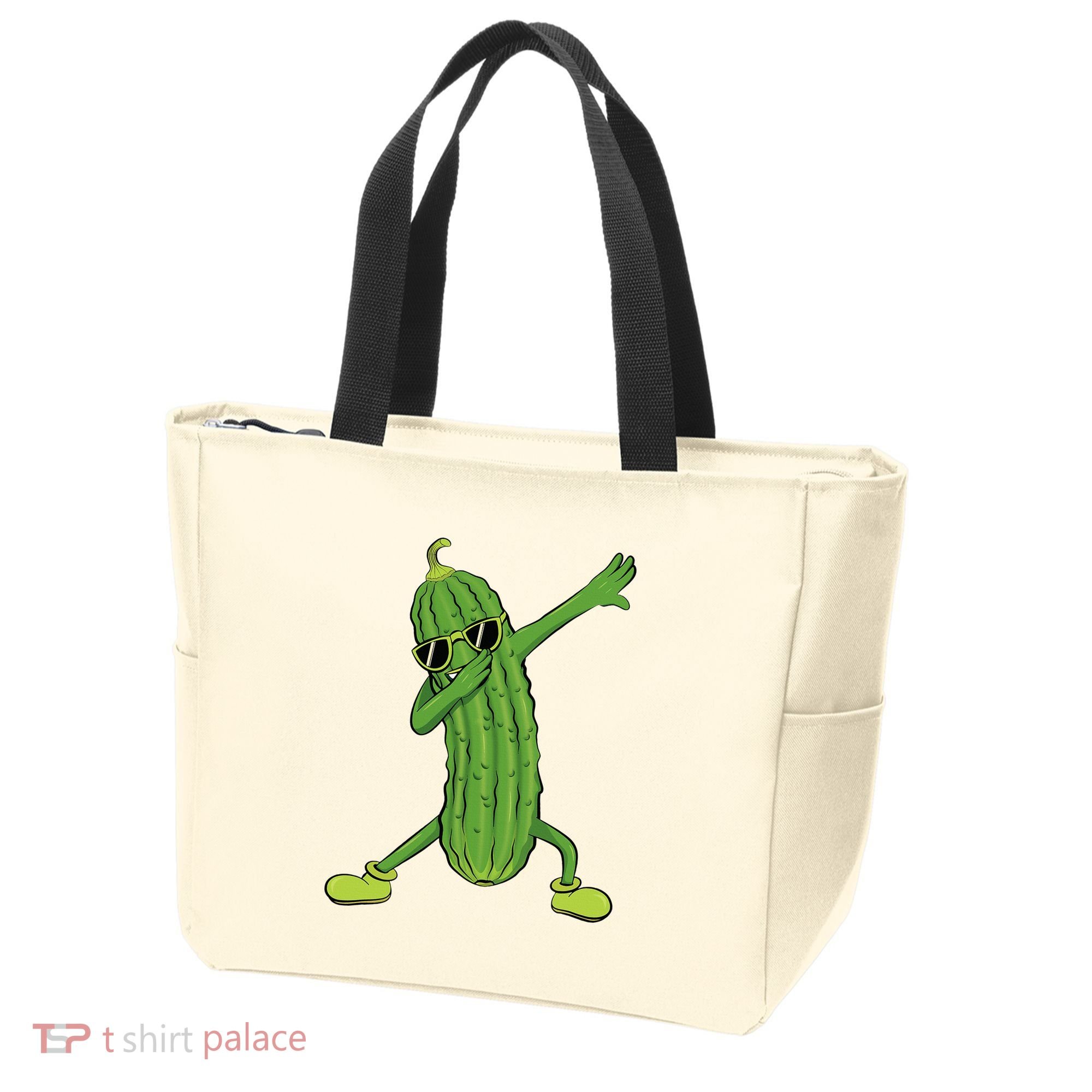 Dabbing Pickle Dancing Cucumber Lover Funny Gifts Tote Bag