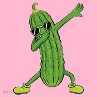 Dabbing Pickle Dancing Cucumber Lover Funny Gifts Coaster thumb 2