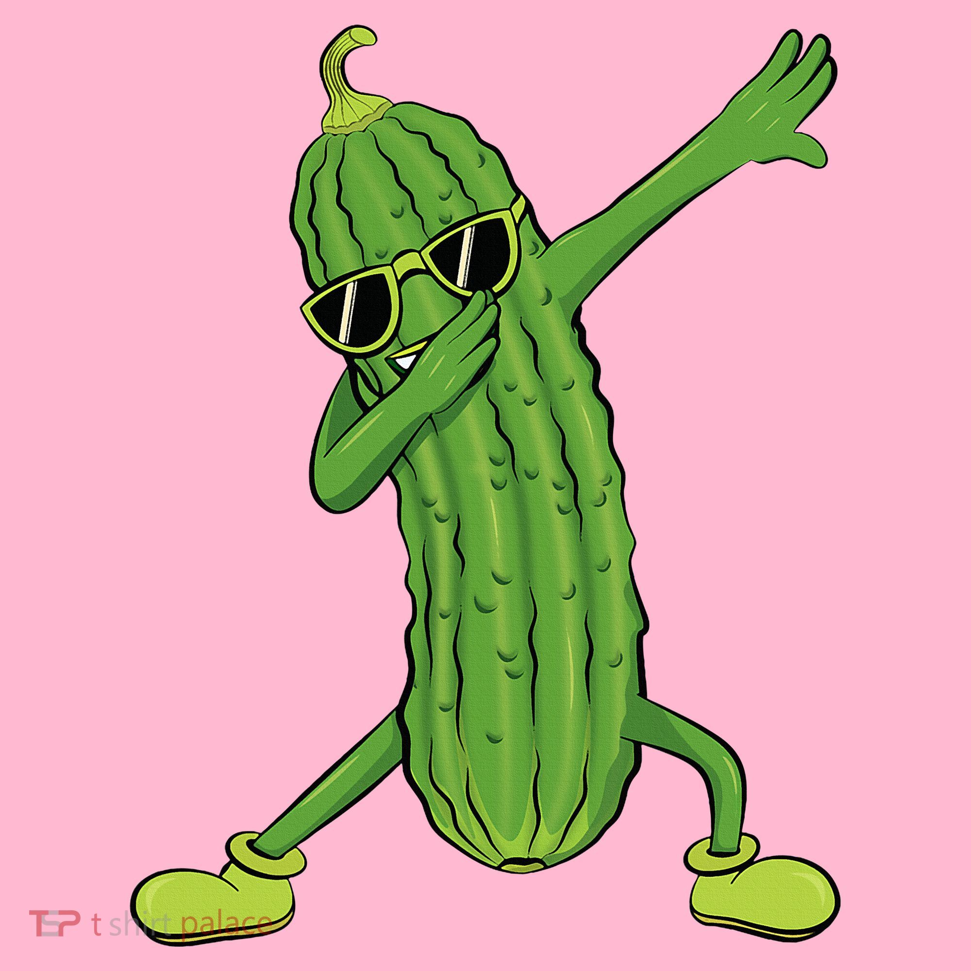 Dabbing Pickle Dancing Cucumber Lover Funny Gifts Coaster