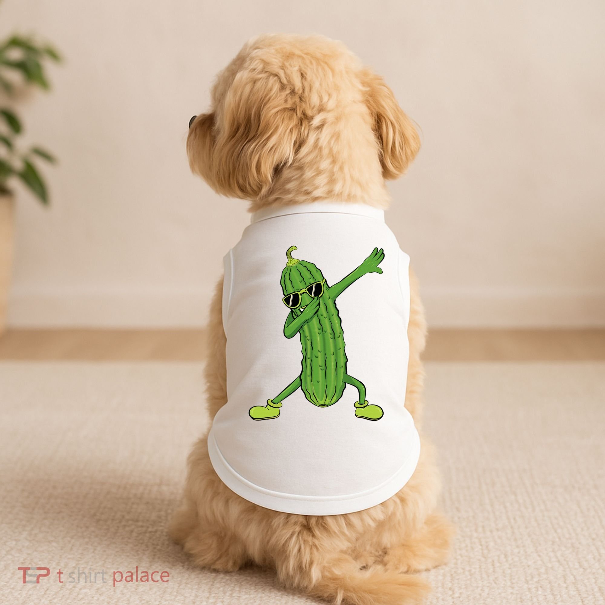 Dabbing Pickle Dancing Cucumber Lover Funny Gifts Doggie Tank