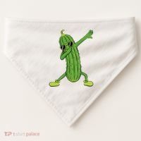 Dabbing Pickle Dancing Cucumber Lover Funny Gifts USA-Made Doggie Bandana thumb 0