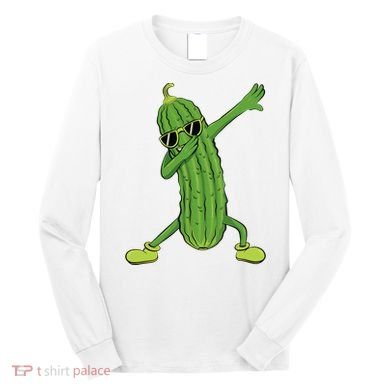 Dabbing Pickle Dancing Cucumber Lover Funny Gifts Long Sleeve Shirt