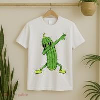 Dabbing Pickle Dancing Cucumber Lover Funny Gifts T-Shirt thumb 2