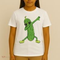 Dabbing Pickle Dancing Cucumber Lover Funny Gifts T-Shirt thumb 4