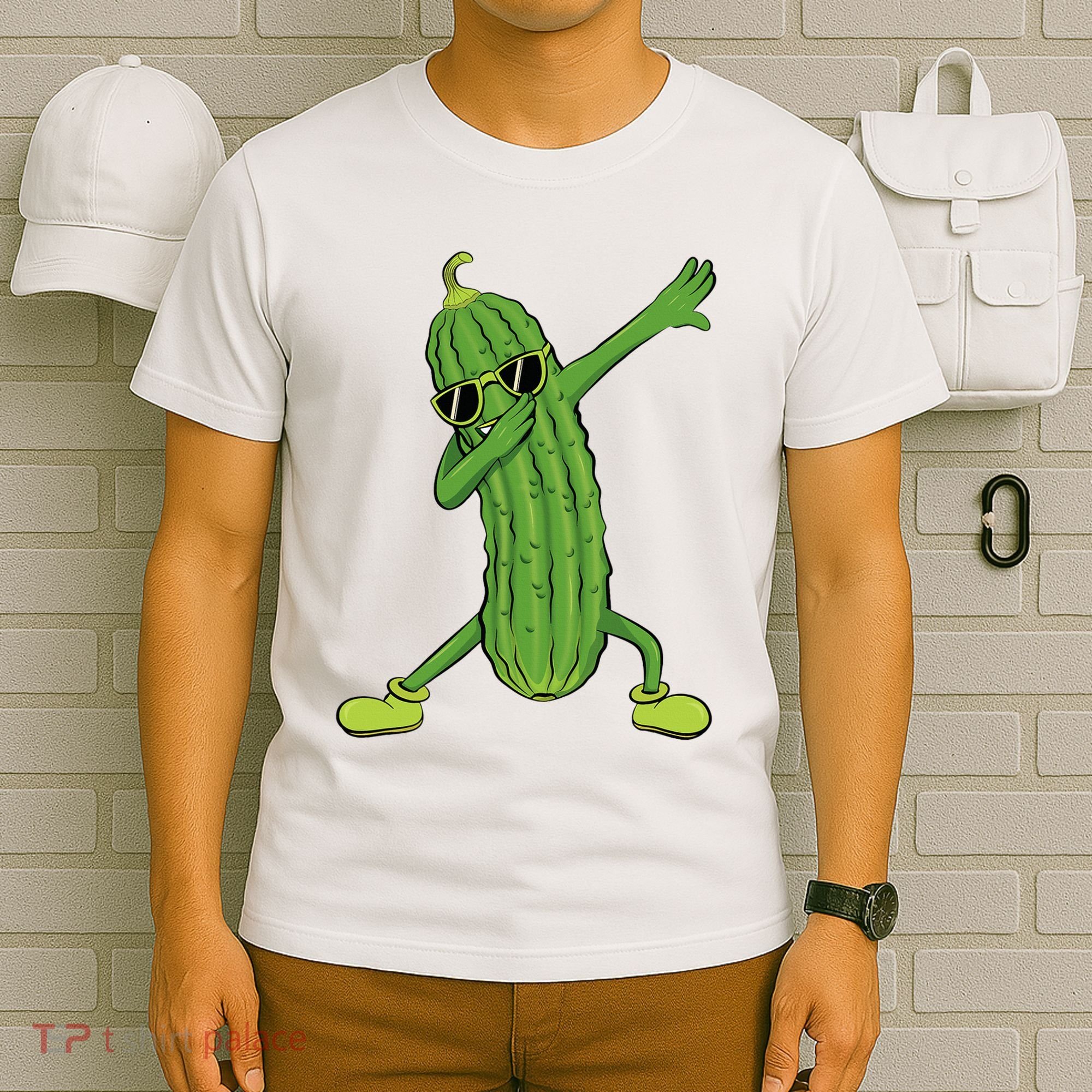 Dabbing Pickle Dancing Cucumber Lover Funny Gifts T-Shirt