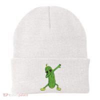 Dabbing Pickle Dancing Cucumber Lover Funny Gifts Beanie thumb 0