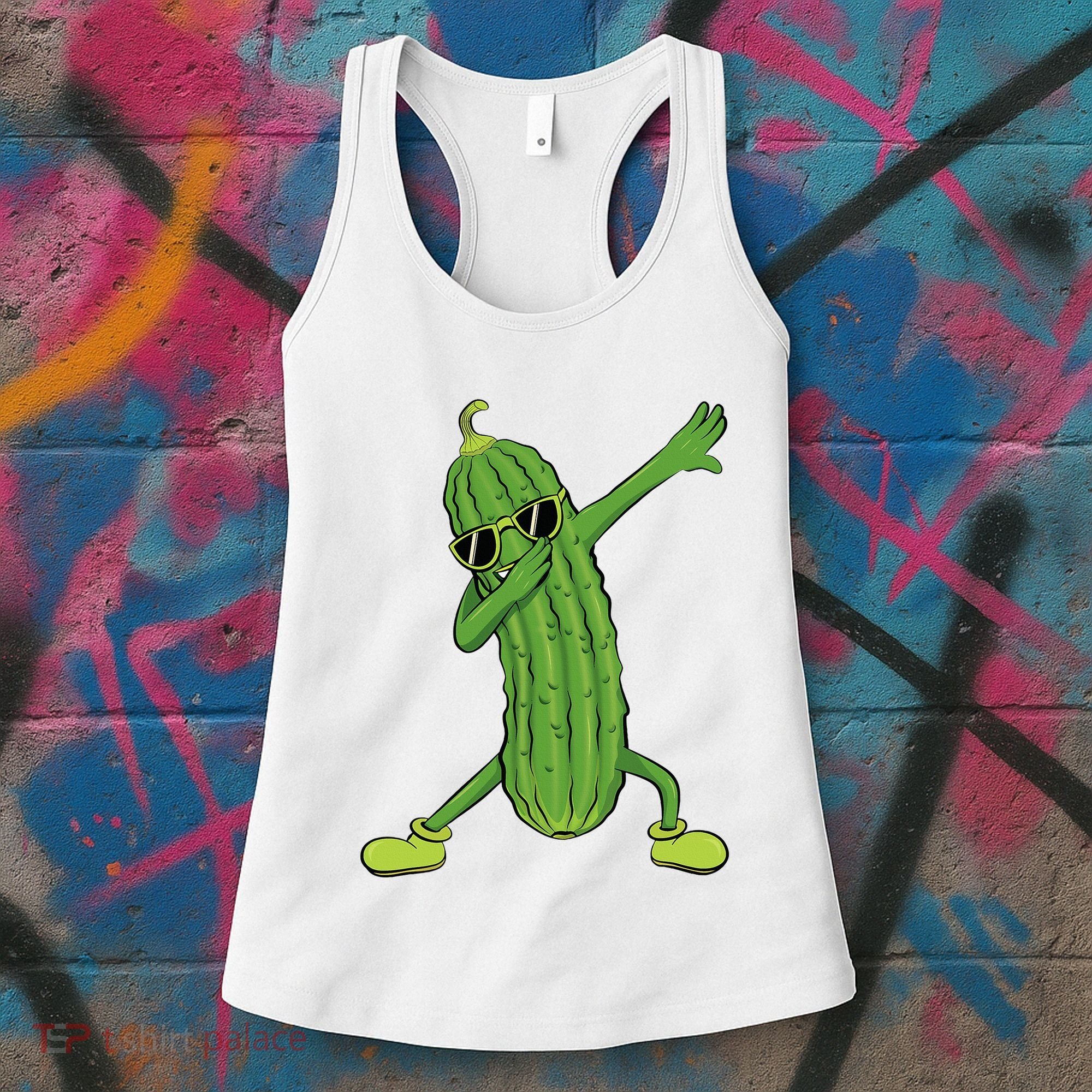 Dabbing Pickle Dancing Cucumber Lover Funny Gifts Women's Tank Top