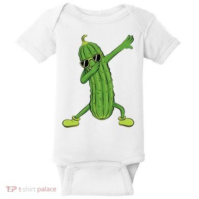 Dabbing Pickle Dancing Cucumber Lover Funny Gifts Baby Bodysuit