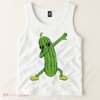 Dabbing Pickle Dancing Cucumber Lover Funny Gifts Tank Top thumb 2