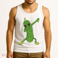 Dabbing Pickle Dancing Cucumber Lover Funny Gifts Tank Top thumb 3