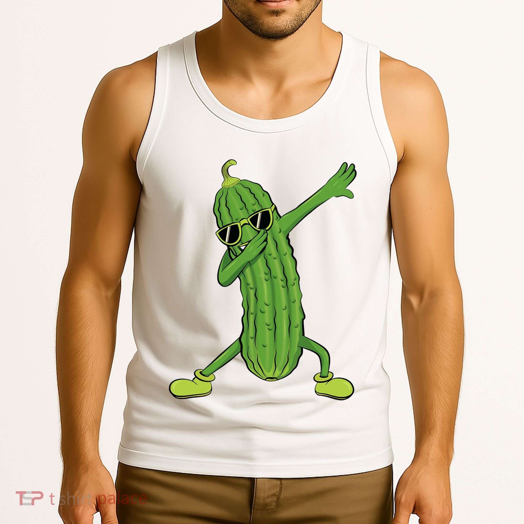 Dabbing Pickle Dancing Cucumber Lover Funny Gifts Tank Top