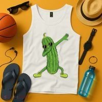 Dabbing Pickle Dancing Cucumber Lover Funny Gifts Tank Top thumb 4