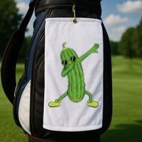 Dabbing Pickle Dancing Cucumber Lover Funny Gifts Golf Towel thumb 2