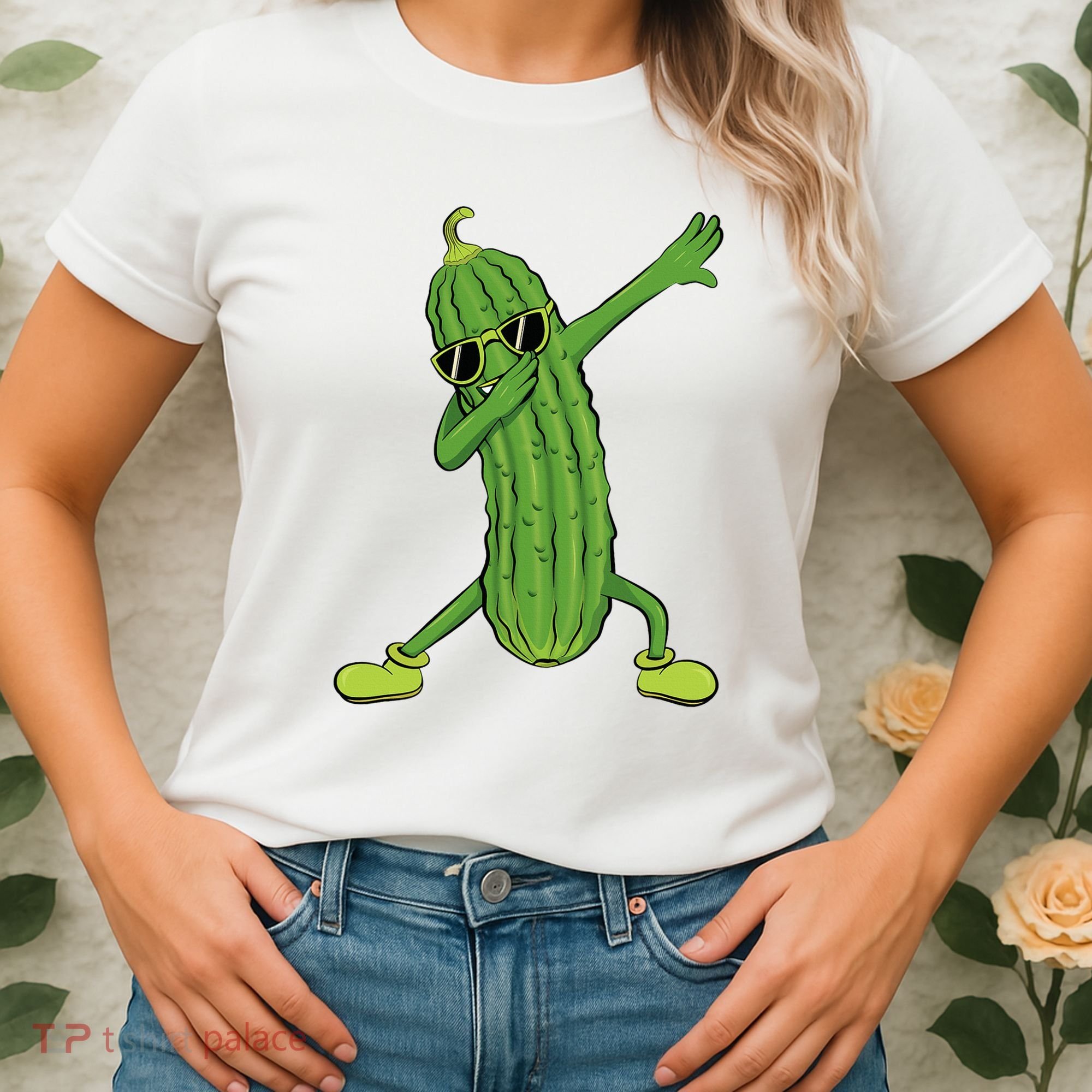 Dabbing Pickle Dancing Cucumber Lover Funny Gifts Women's T-Shirt