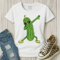 Dabbing Pickle Dancing Cucumber Lover Funny Gifts Women's T-Shirt thumb 3