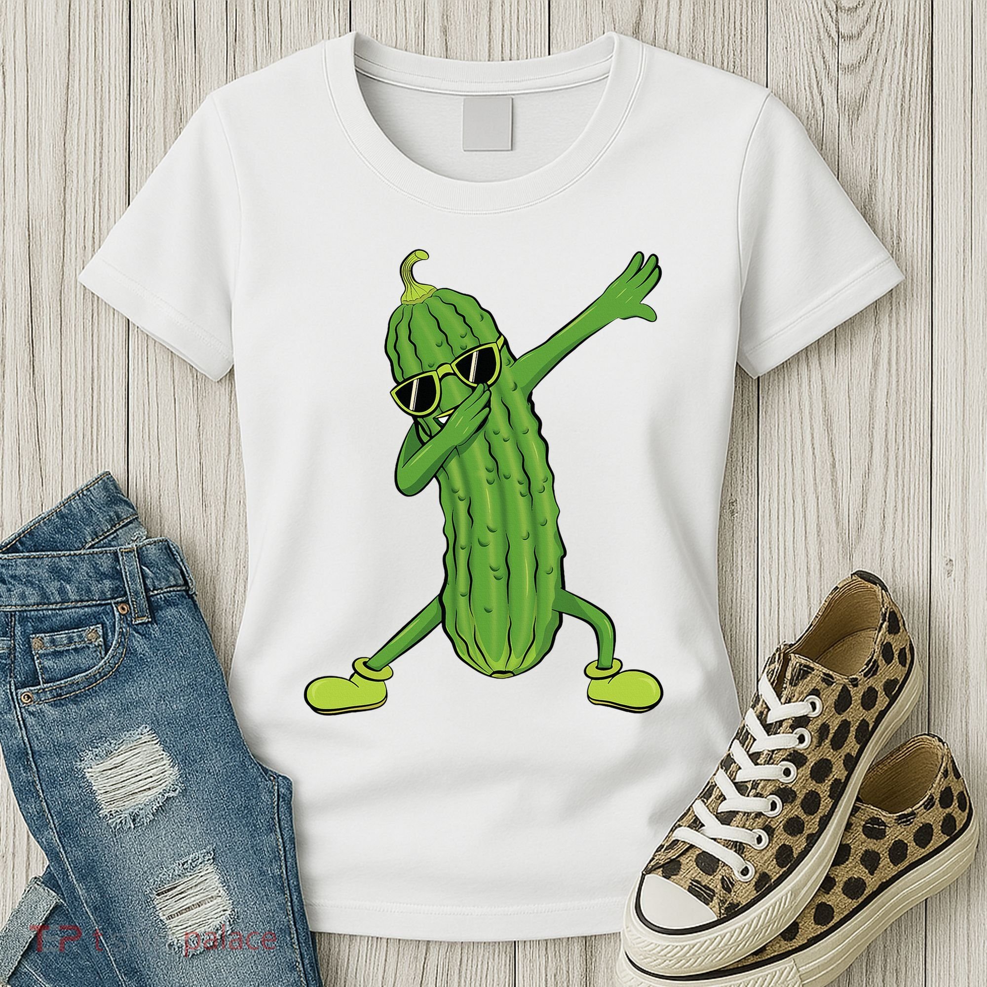 Dabbing Pickle Dancing Cucumber Lover Funny Gifts Women's T-Shirt