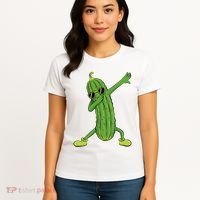 Dabbing Pickle Dancing Cucumber Lover Funny Gifts Women's T-Shirt thumb 4