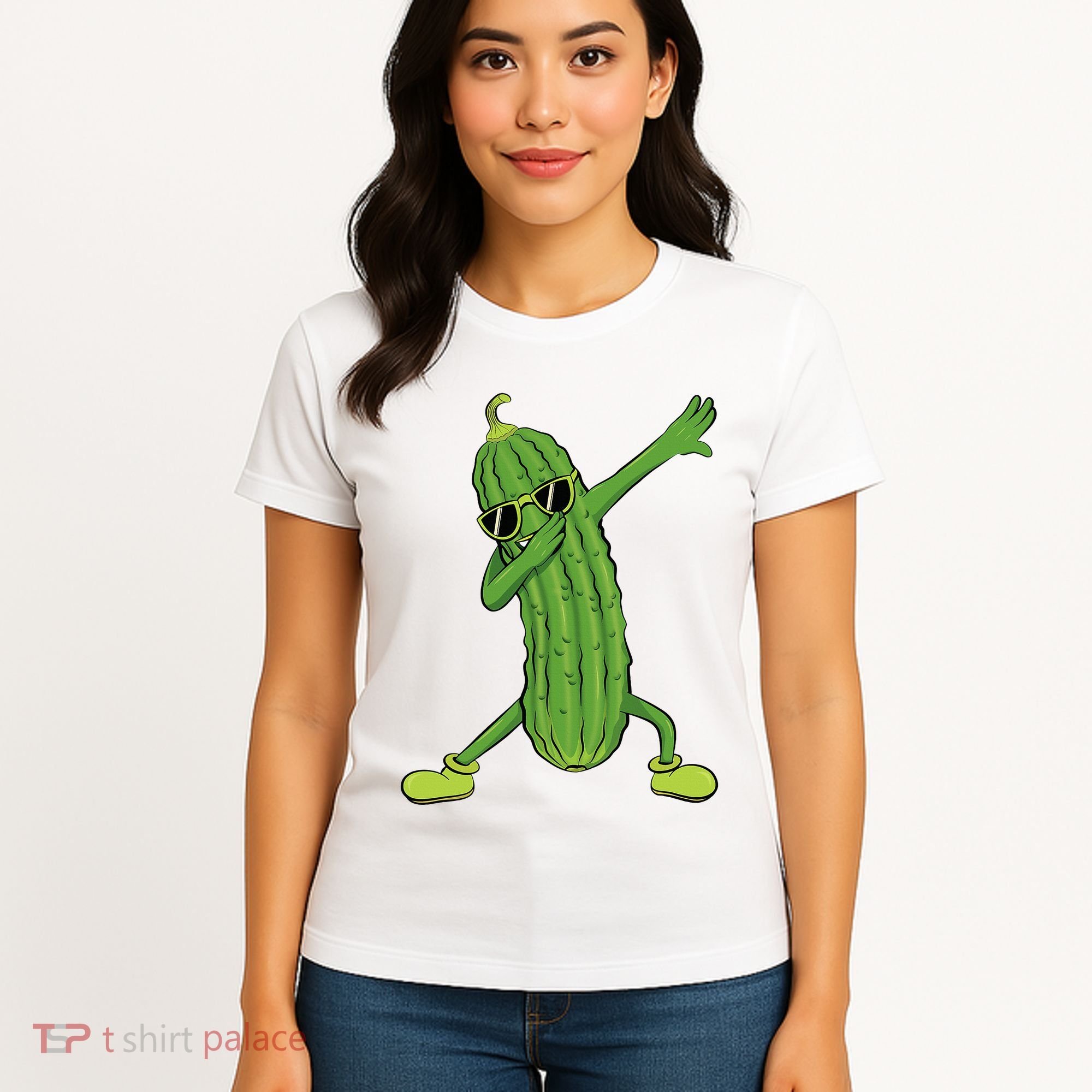 Dabbing Pickle Dancing Cucumber Lover Funny Gifts Women's T-Shirt