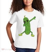 Dabbing Pickle Dancing Cucumber Lover Funny Gifts Kids T-Shirt thumb 2