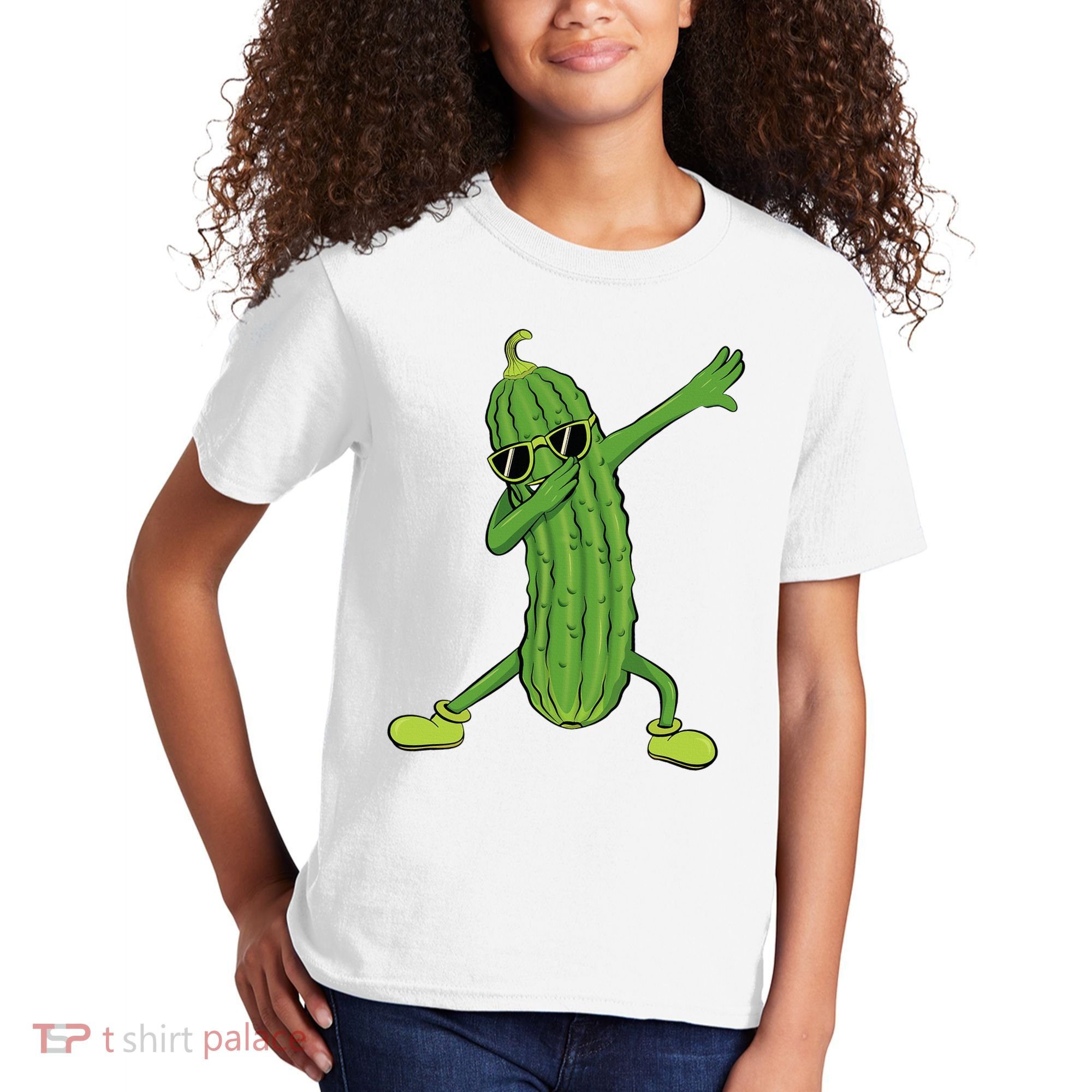 Dabbing Pickle Dancing Cucumber Lover Funny Gifts Kids T-Shirt