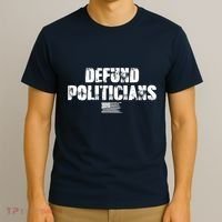 Defund Politicians Distressed Vintage USA Flag T-Shirt thumb 3