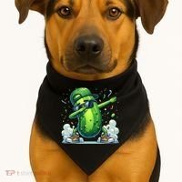 Dabbing Pickle Dancing Cucumber Lover Funny Sunglass Gift USA-Made Doggie Bandana thumb 1
