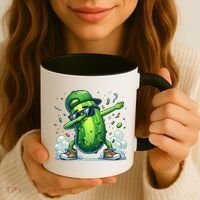 Dabbing Pickle Dancing Cucumber Lover Funny Sunglass Gift Coffee Mug thumb 3