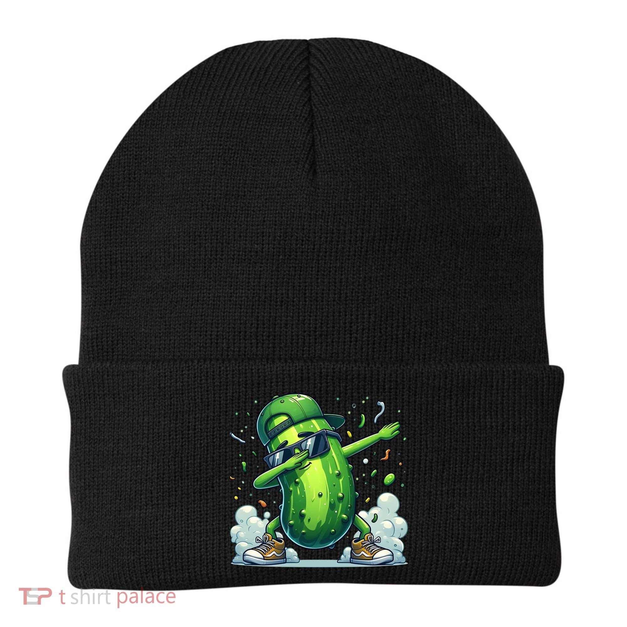 Dabbing Pickle Dancing Cucumber Lover Funny Sunglass Gift Beanie