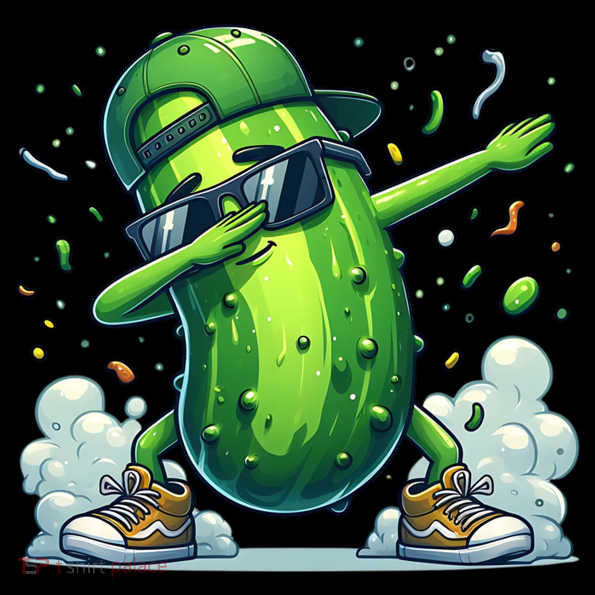 Dabbing Pickle Dancing Cucumber Lover Funny Sunglass Gift Ornament