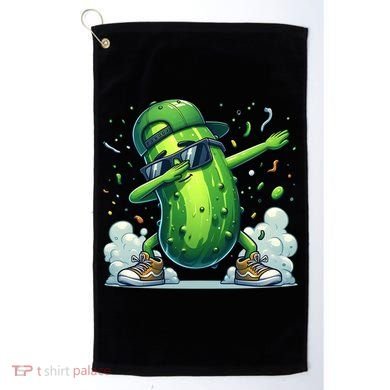 Dabbing Pickle Dancing Cucumber Lover Funny Sunglass Gift Golf Towel