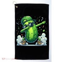 Dabbing Pickle Dancing Cucumber Lover Funny Sunglass Gift Golf Towel thumb 0