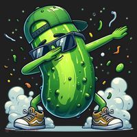 Dabbing Pickle Dancing Cucumber Lover Funny Sunglass Gift Golf Towel thumb 3