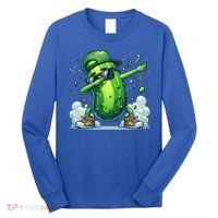 Dabbing Pickle Dancing Cucumber Lover Funny Sunglass Gift Long Sleeve Shirt thumb 0