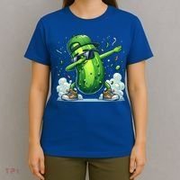 Dabbing Pickle Dancing Cucumber Lover Funny Sunglass Gift T-Shirt thumb 4