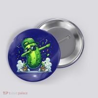 Dabbing Pickle Dancing Cucumber Lover Funny Sunglass Gift Button thumb 0